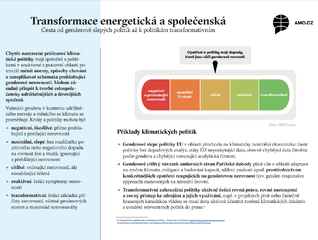 Factsheet: Transformace energetická a společenská