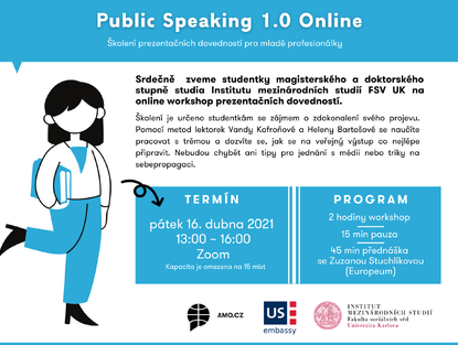 Public Speaking 1.0 Online: školení prezentačních dovedností pro mladé profesionálky