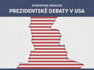 Náborový plakát k projektu Simulace americké prezidentské debaty 2016