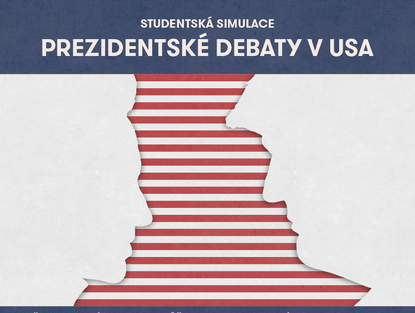 Náborový plakát k projektu Simulace americké prezidentské debaty 2016