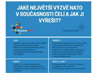 SOUTĚŽ pro studenty ve věku 17-23 let. Napiš esej na téma „Jaké největší výzvě NATO v současnosti čelí a jak ji vyřešit?“