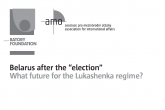 Belarus after the ''election'': What future for the Lukashenka regime?