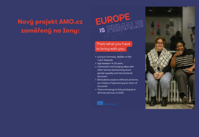 Nový vzdělávací projekt Europe is female: přihlašování spuštěno